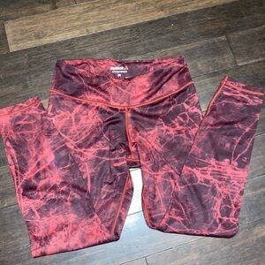 Reebok Women’s Workout Training Leggings Red Medium